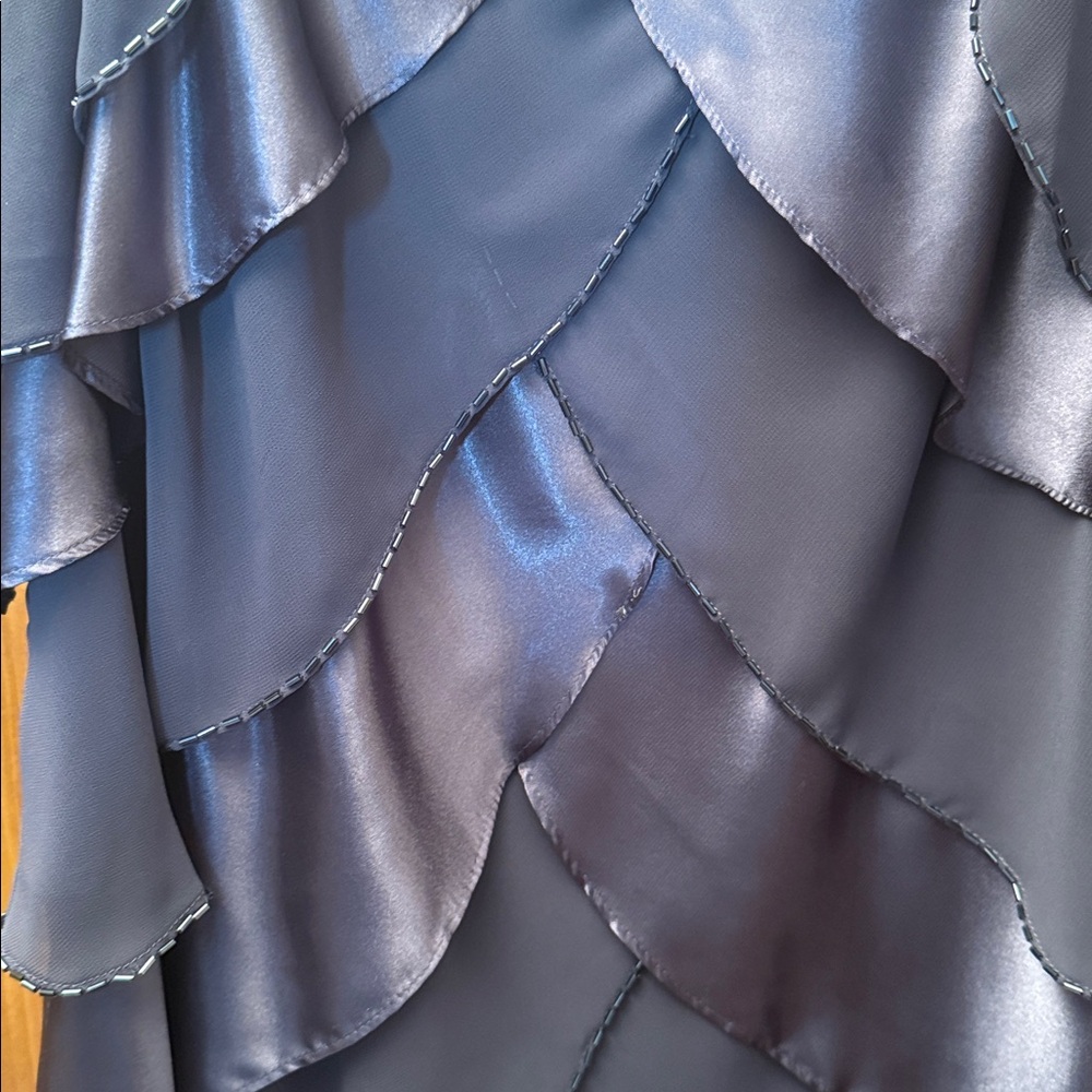 S.L. Fashions Elegant pretty Layered Satin Dress size 18 NWOT - Picture 3 of 6